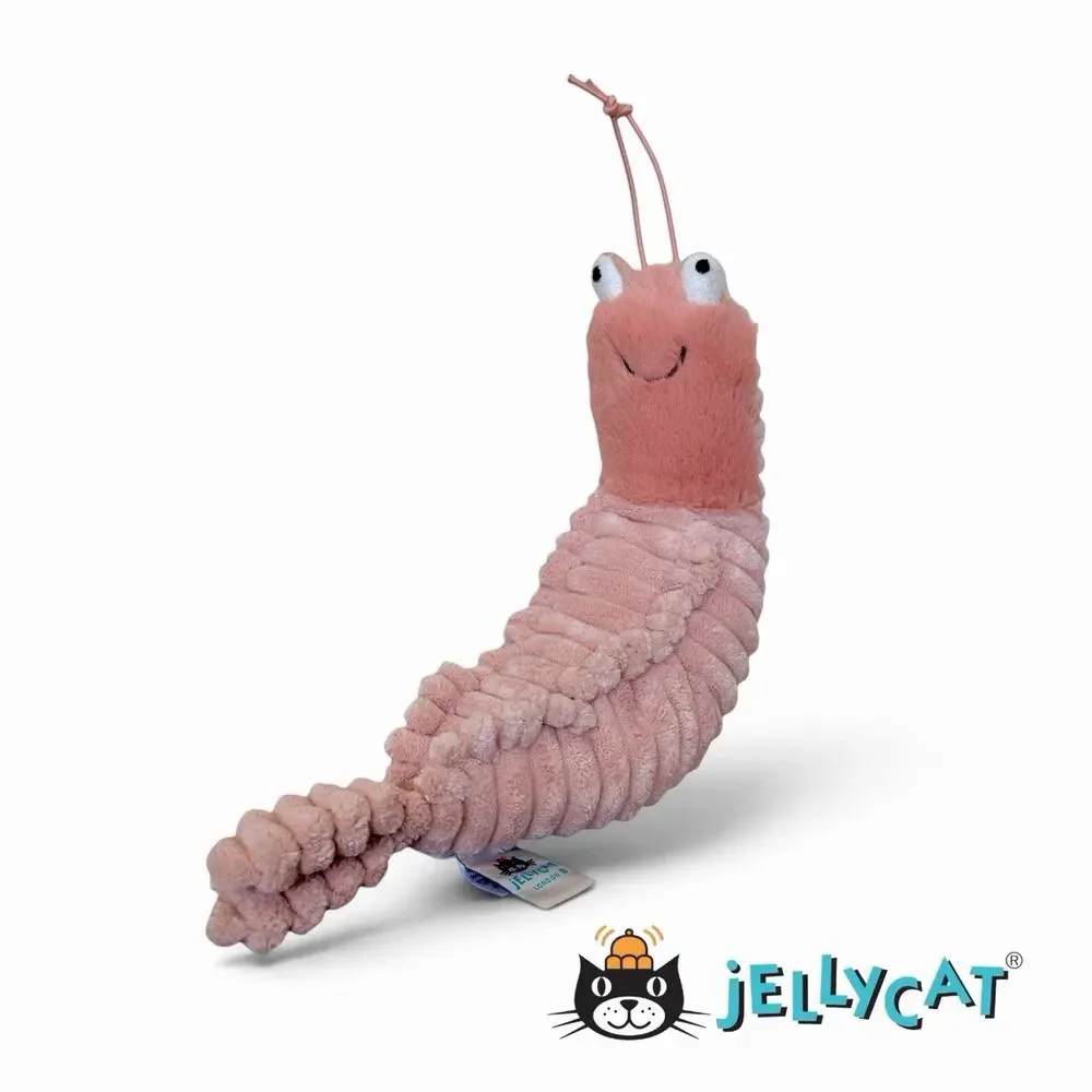 Jellycat Sheldon Shrimp Plush Retired HTF Rare 9”